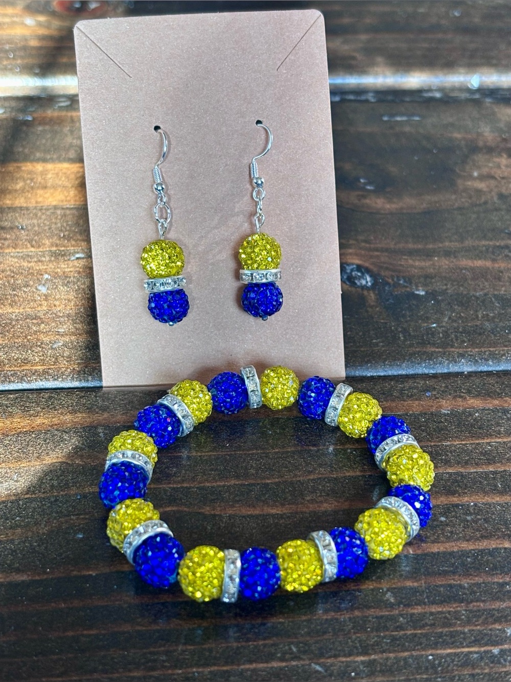 Buffalo Sabres Inspired Bracelet & Earrings Set